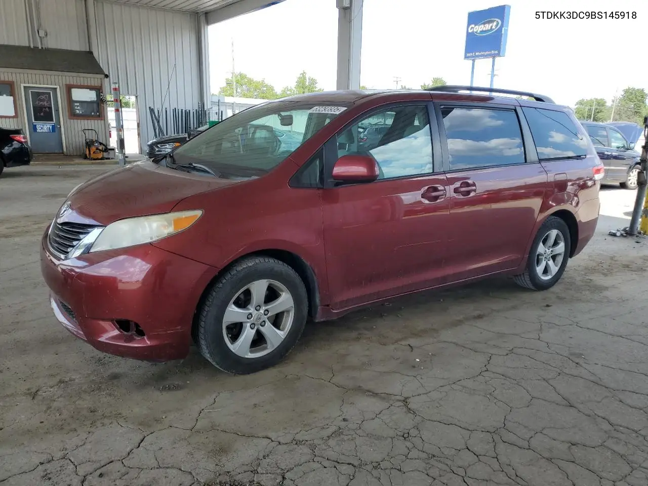2011 Toyota Sienna Le VIN: 5TDKK3DC9BS145918 Lot: 63293935