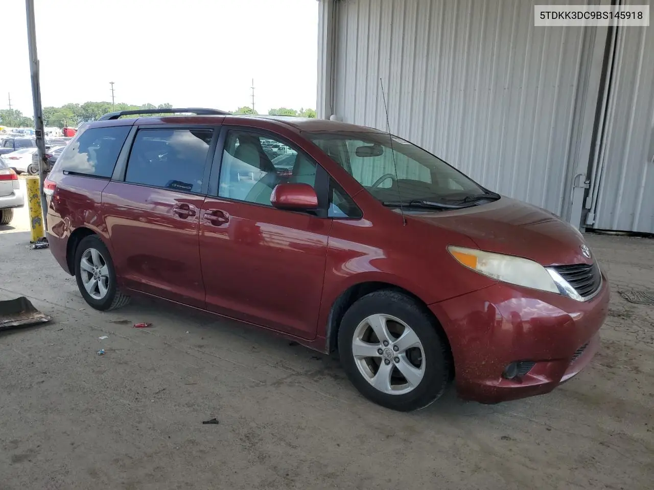 2011 Toyota Sienna Le VIN: 5TDKK3DC9BS145918 Lot: 63293935