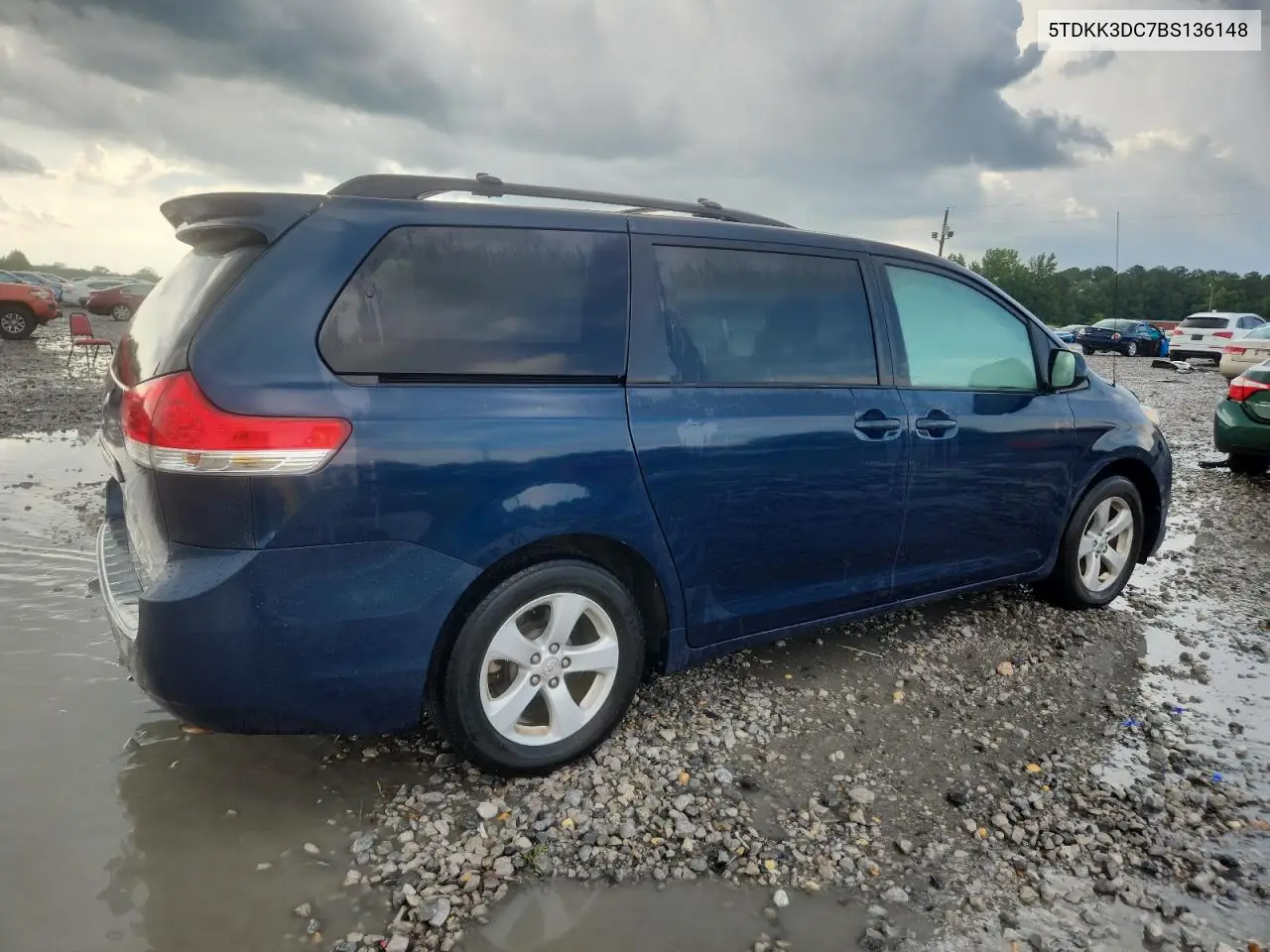 2011 Toyota Sienna Le VIN: 5TDKK3DC7BS136148 Lot: 63531105