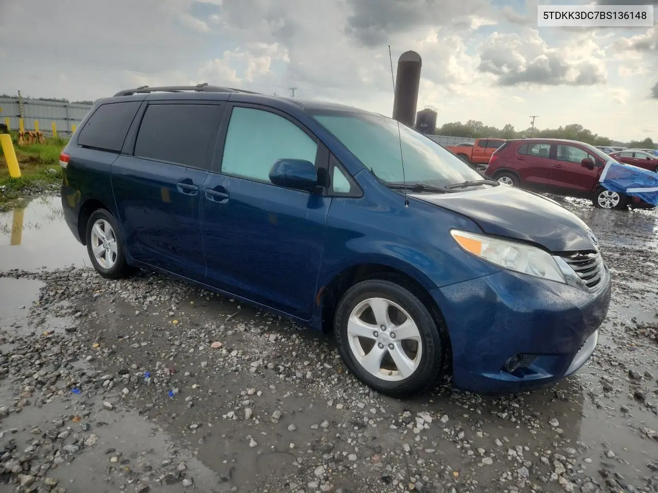 2011 Toyota Sienna Le VIN: 5TDKK3DC7BS136148 Lot: 63531105