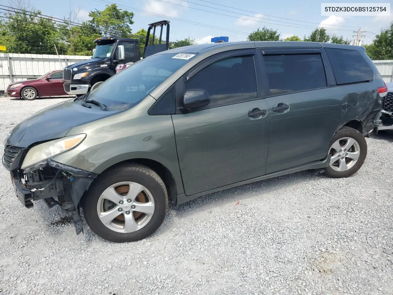 2011 Toyota Sienna VIN: 5TDZK3DC6BS125754 Lot: 63587995