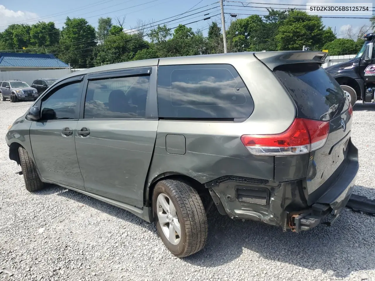 2011 Toyota Sienna VIN: 5TDZK3DC6BS125754 Lot: 63587995