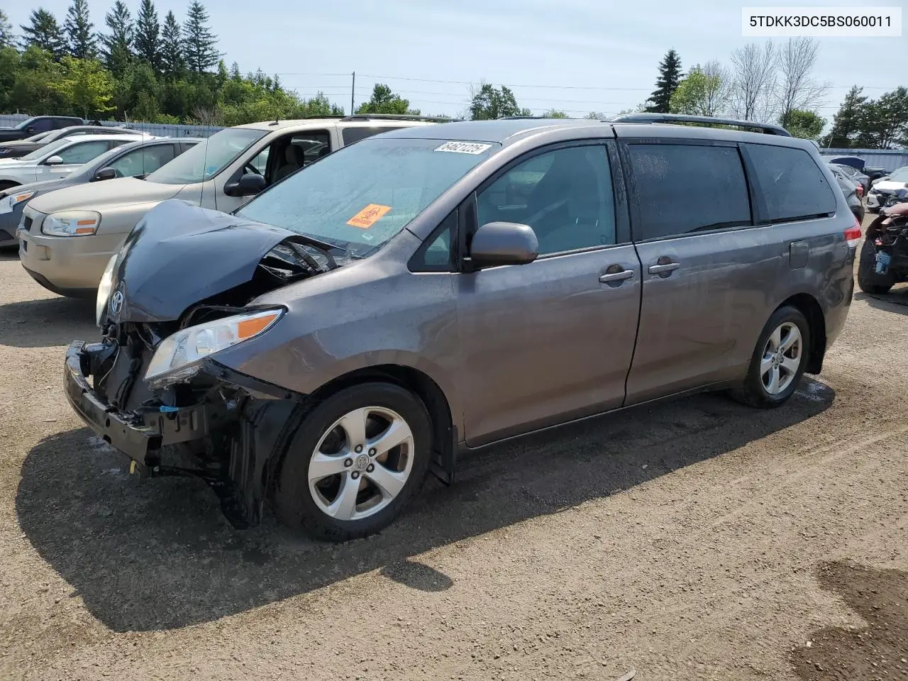 2011 Toyota Sienna Le VIN: 5TDKK3DC5BS060011 Lot: 64621225