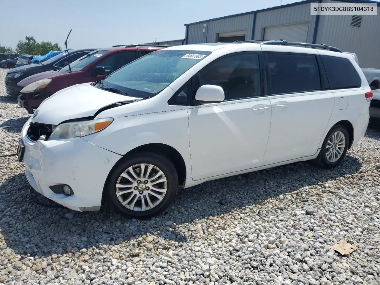 2011 Toyota Sienna Xle VIN: 5TDYK3DC8BS104318 Lot: 64807965