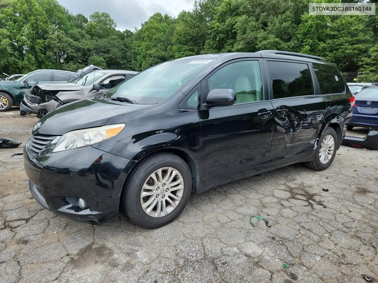 2011 Toyota Sienna Xle VIN: 5TDYK3DC3BS160148 Lot: 64949525