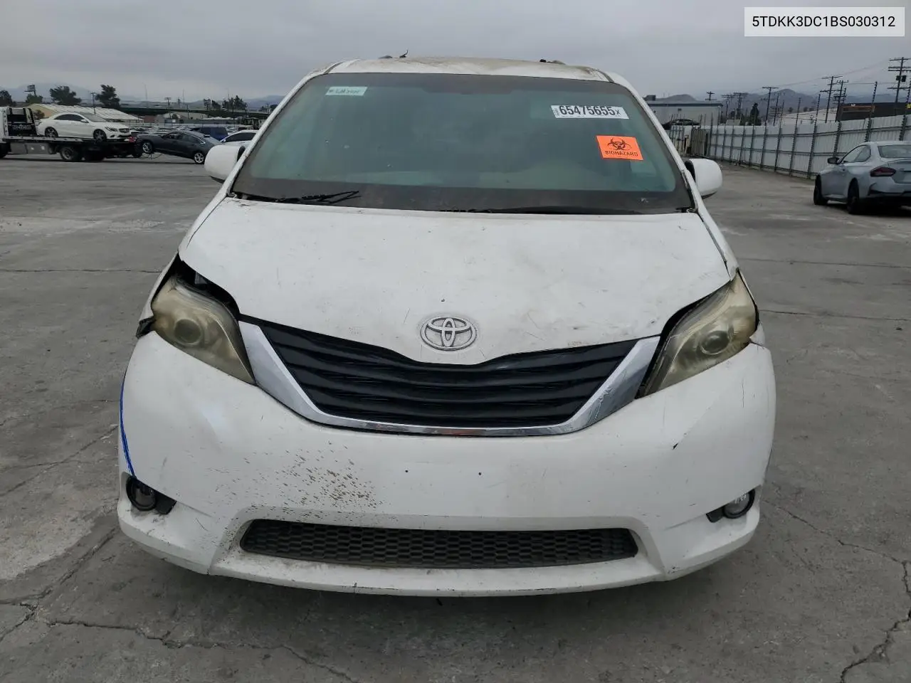 2011 Toyota Sienna Le VIN: 5TDKK3DC1BS030312 Lot: 65475655