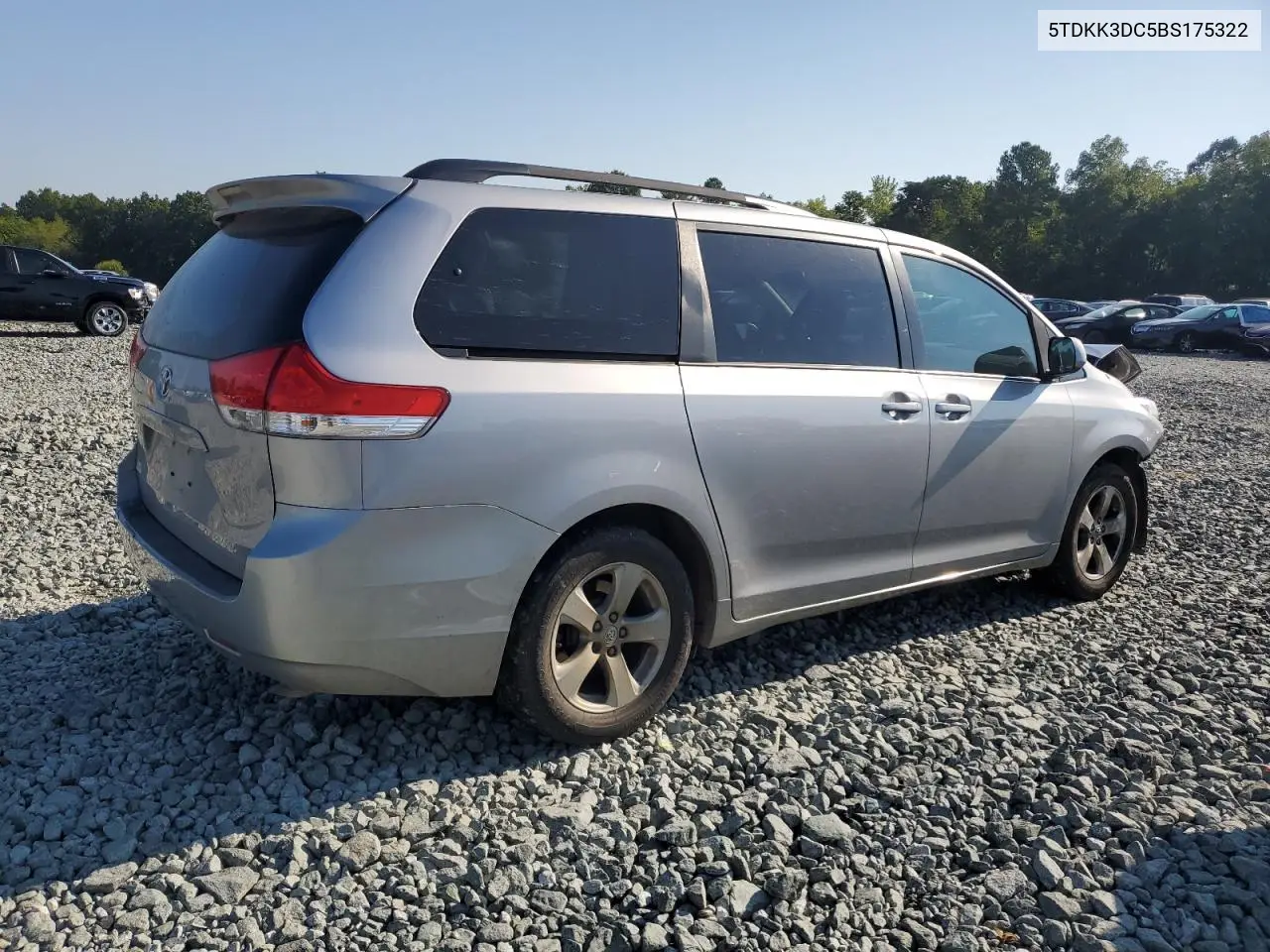 2011 Toyota Sienna Le VIN: 5TDKK3DC5BS175322 Lot: 65924535