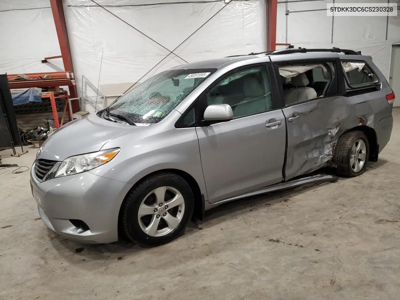 2012 Toyota Sienna Le VIN: 5TDKK3DC6CS230328 Lot: 49051555