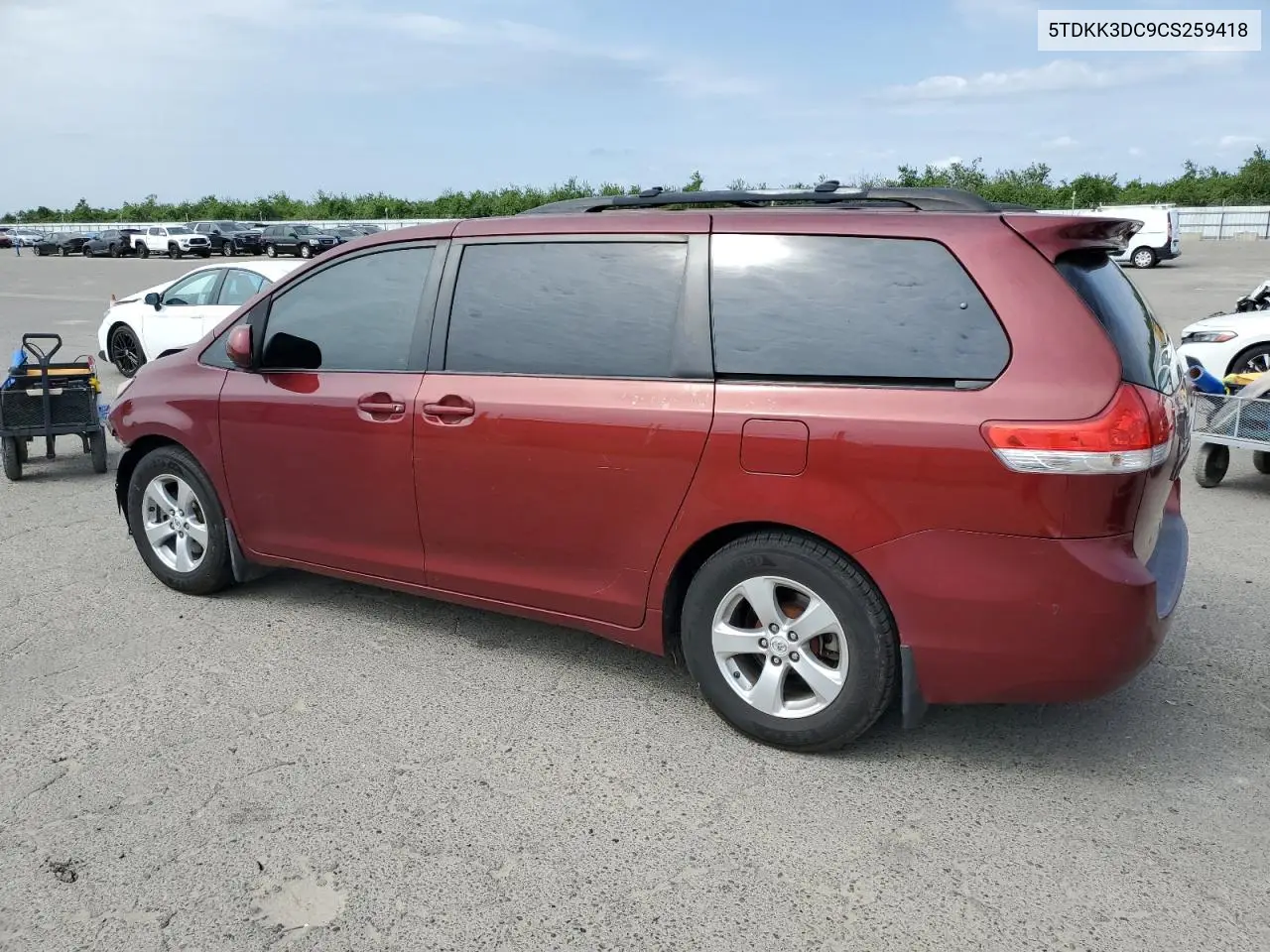 2012 Toyota Sienna Le VIN: 5TDKK3DC9CS259418 Lot: 53755945