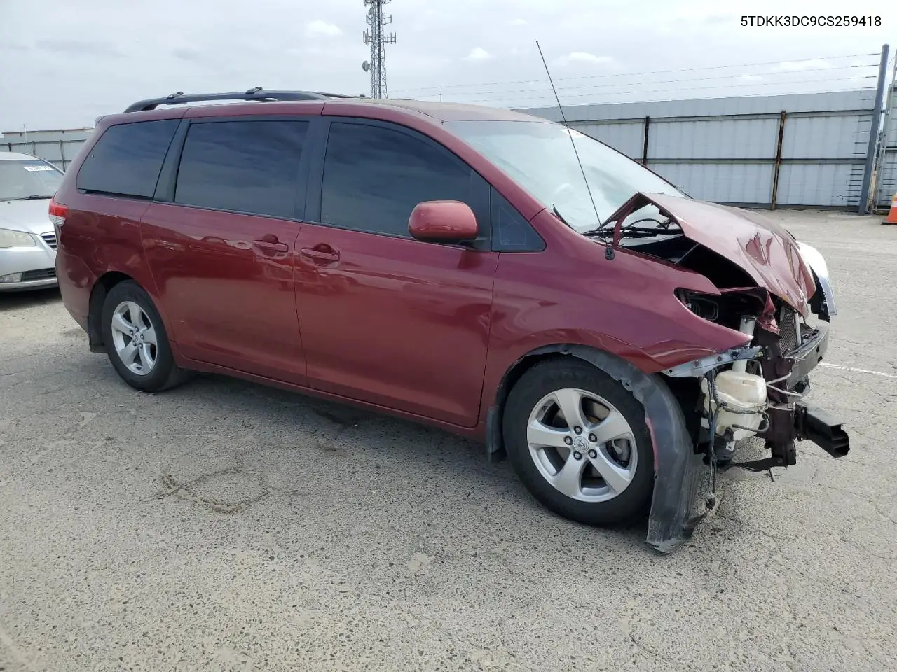2012 Toyota Sienna Le VIN: 5TDKK3DC9CS259418 Lot: 53755945