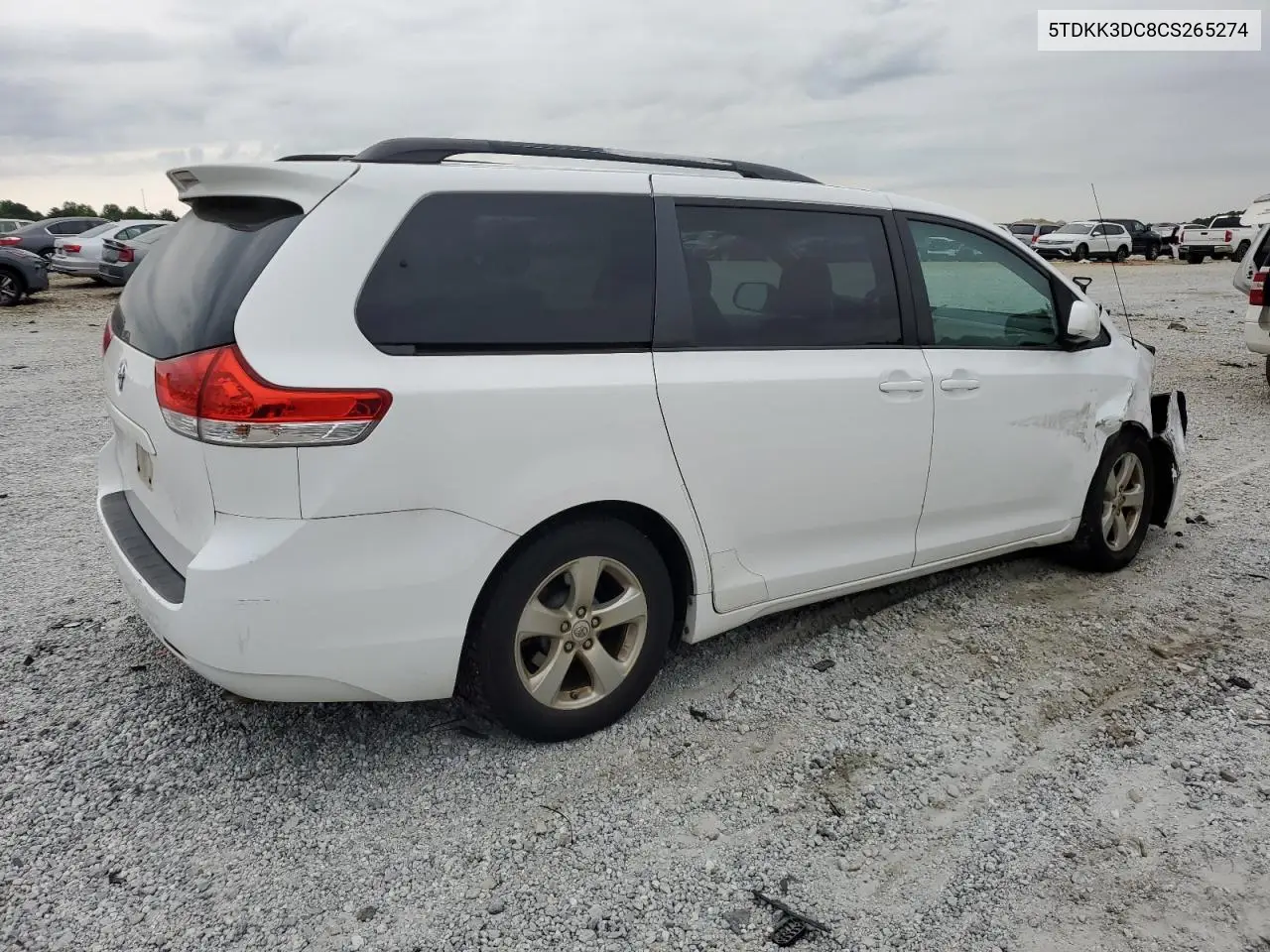 2012 Toyota Sienna Le VIN: 5TDKK3DC8CS265274 Lot: 54058245