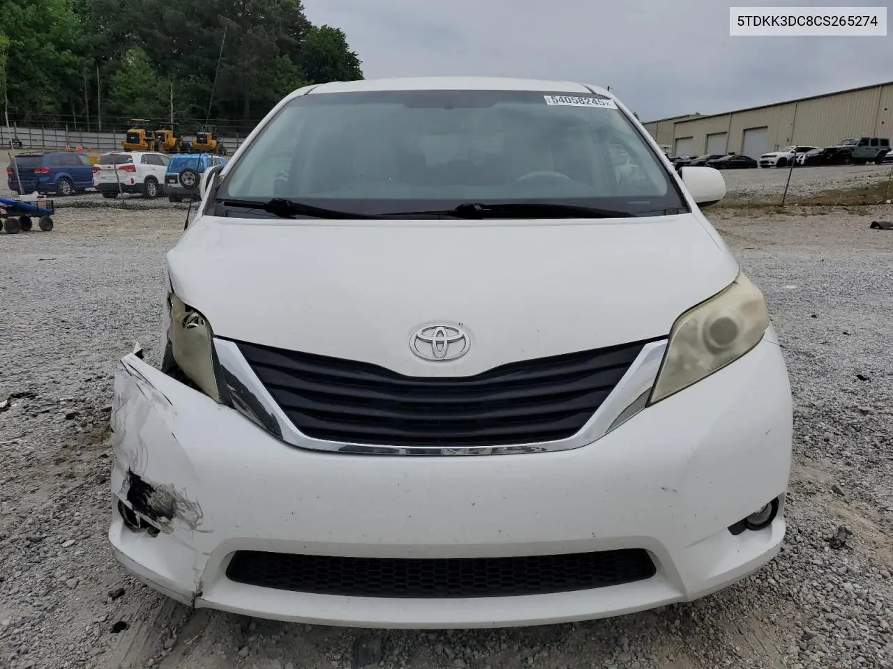 2012 Toyota Sienna Le VIN: 5TDKK3DC8CS265274 Lot: 54058245