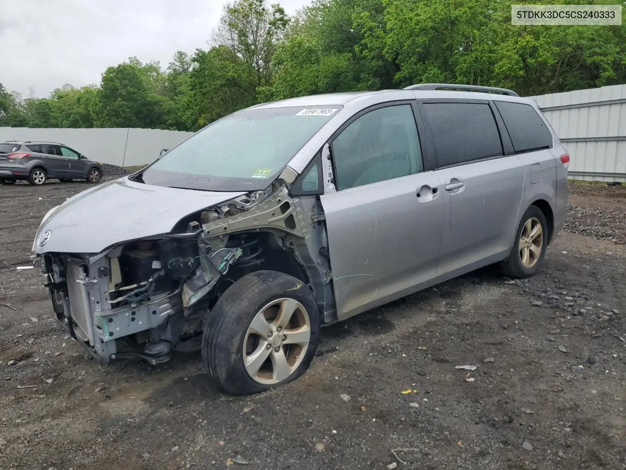 2012 Toyota Sienna Le VIN: 5TDKK3DC5CS240333 Lot: 55967965
