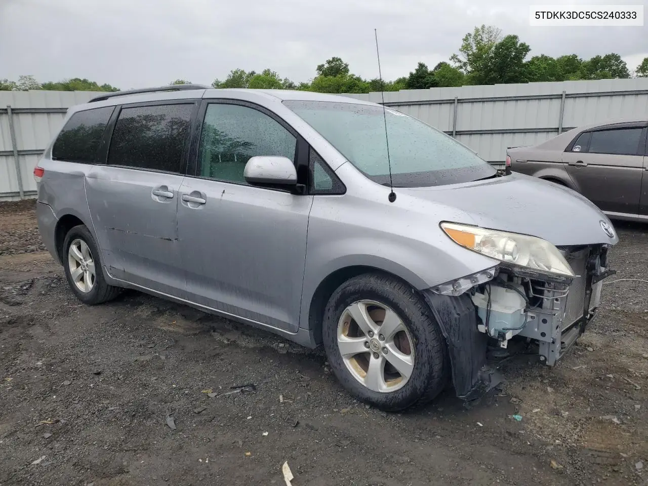 2012 Toyota Sienna Le VIN: 5TDKK3DC5CS240333 Lot: 55967965