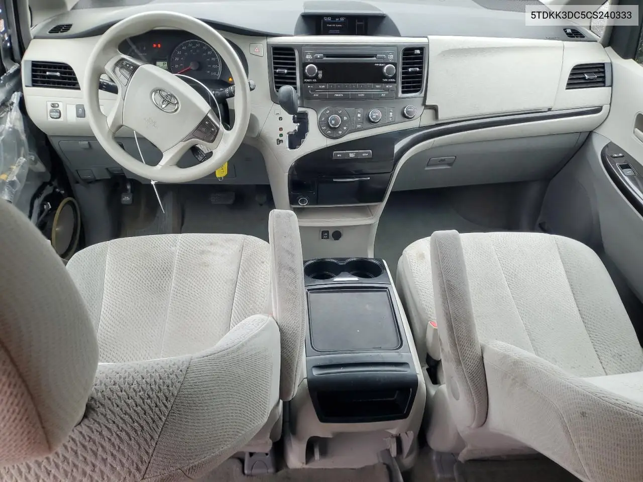 2012 Toyota Sienna Le VIN: 5TDKK3DC5CS240333 Lot: 55967965