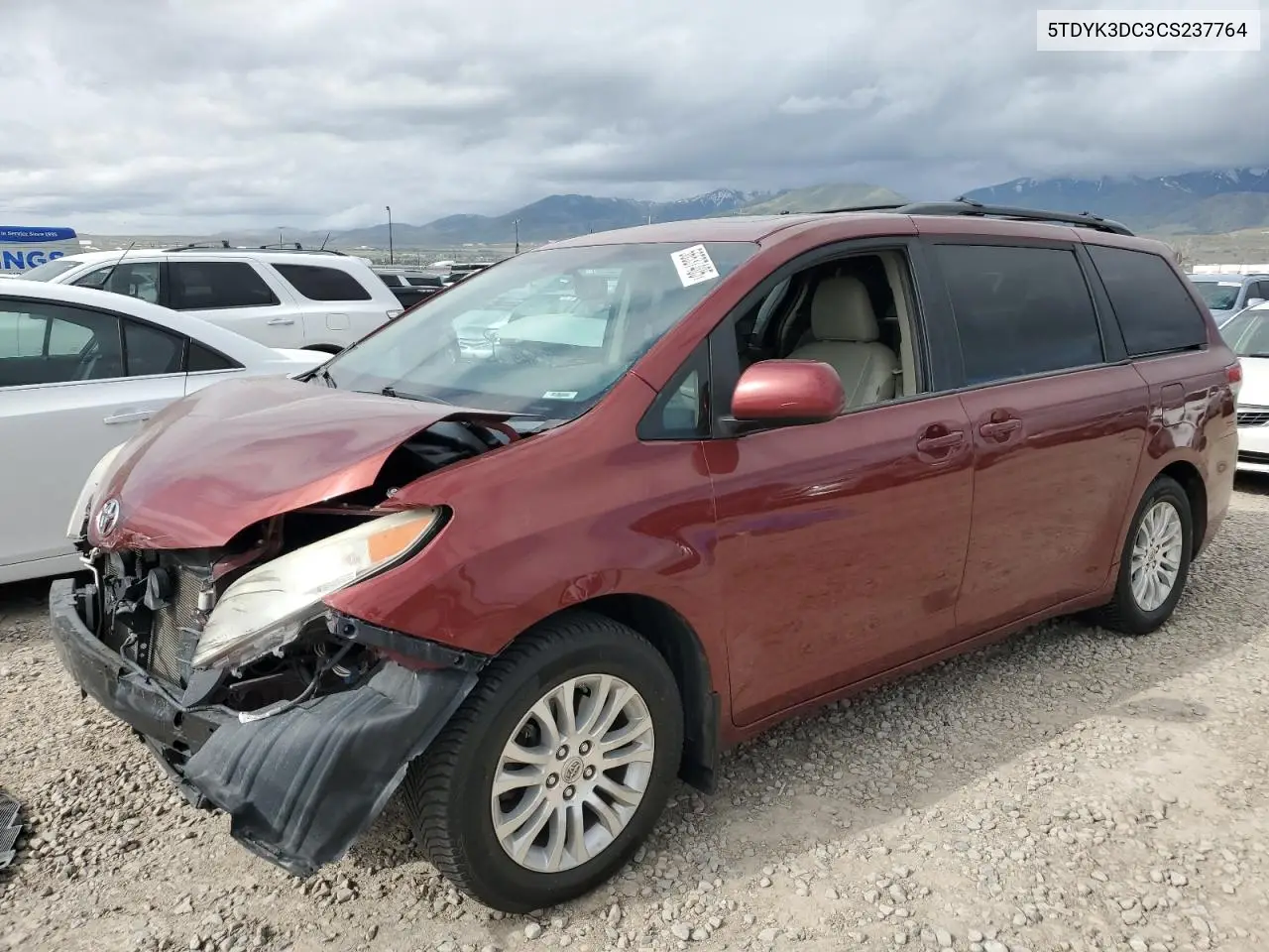 2012 Toyota Sienna Xle VIN: 5TDYK3DC3CS237764 Lot: 56537405