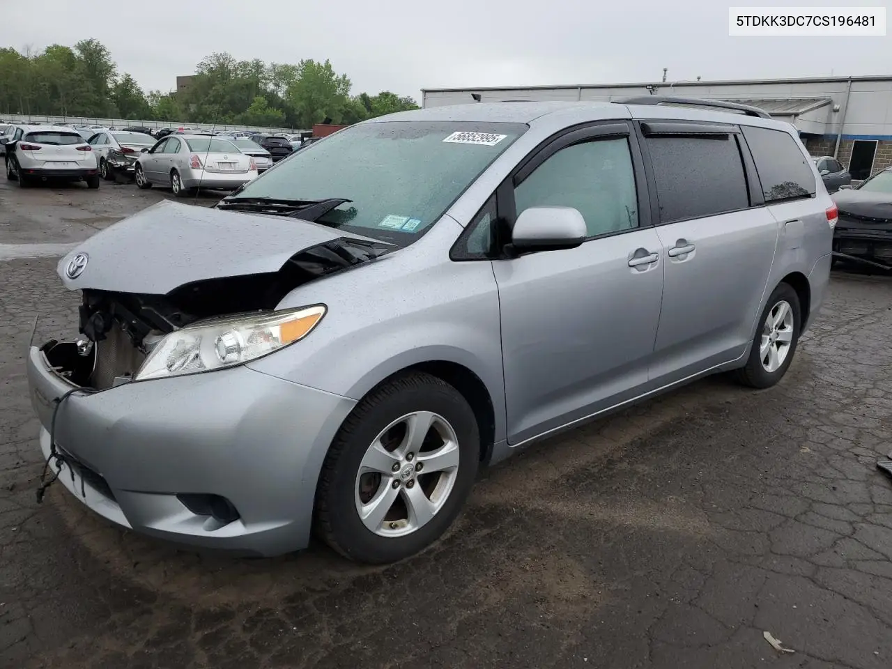 2012 Toyota Sienna Le VIN: 5TDKK3DC7CS196481 Lot: 56852995