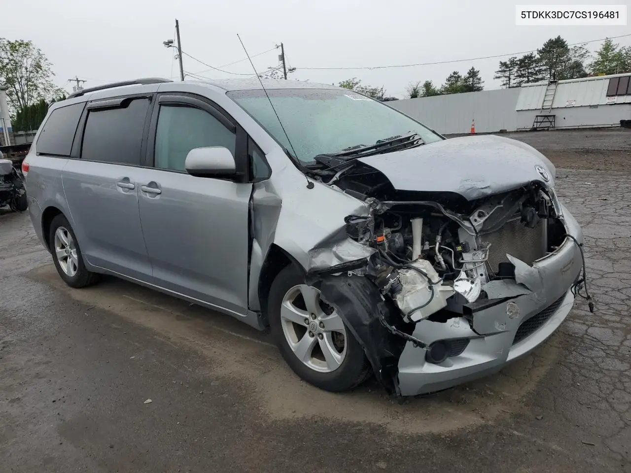 2012 Toyota Sienna Le VIN: 5TDKK3DC7CS196481 Lot: 56852995
