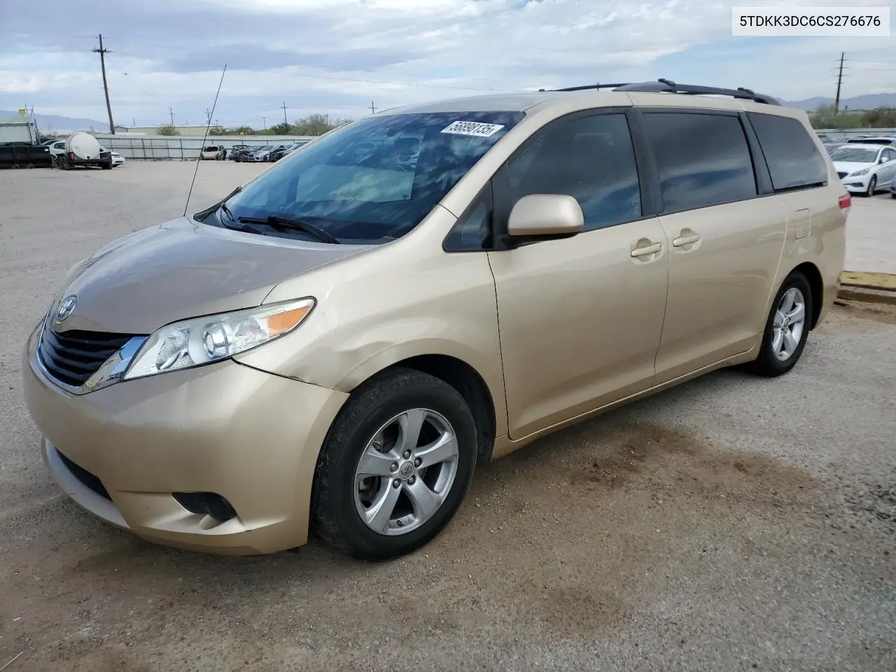 2012 Toyota Sienna Le VIN: 5TDKK3DC6CS276676 Lot: 56898135