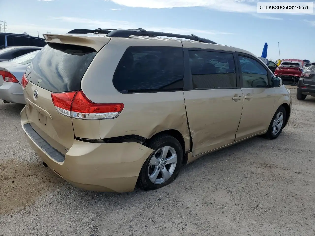 2012 Toyota Sienna Le VIN: 5TDKK3DC6CS276676 Lot: 56898135