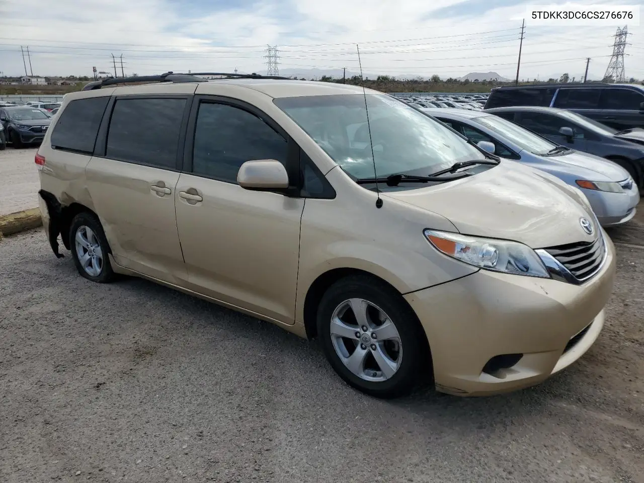 2012 Toyota Sienna Le VIN: 5TDKK3DC6CS276676 Lot: 56898135