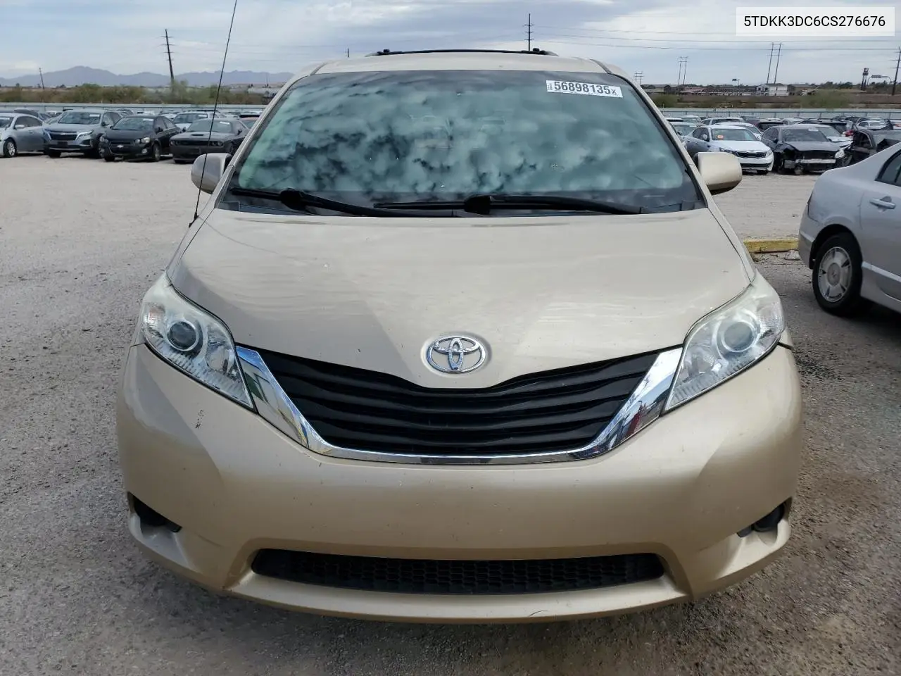 2012 Toyota Sienna Le VIN: 5TDKK3DC6CS276676 Lot: 56898135