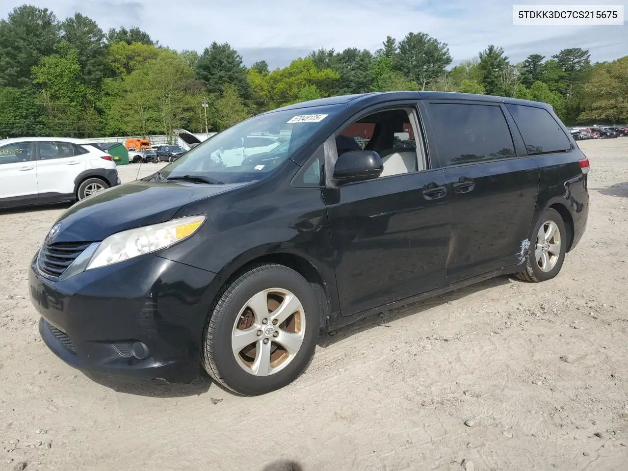 2012 Toyota Sienna Le VIN: 5TDKK3DC7CS215675 Lot: 57048125