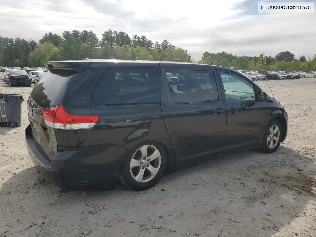 2012 Toyota Sienna Le VIN: 5TDKK3DC7CS215675 Lot: 57048125