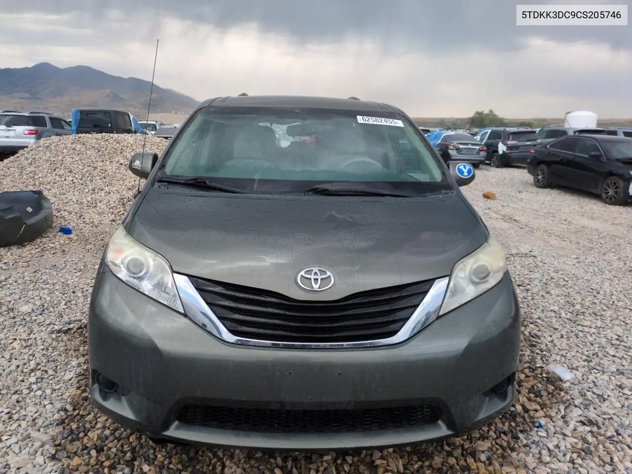 2012 Toyota Sienna Le VIN: 5TDKK3DC9CS205746 Lot: 62582455