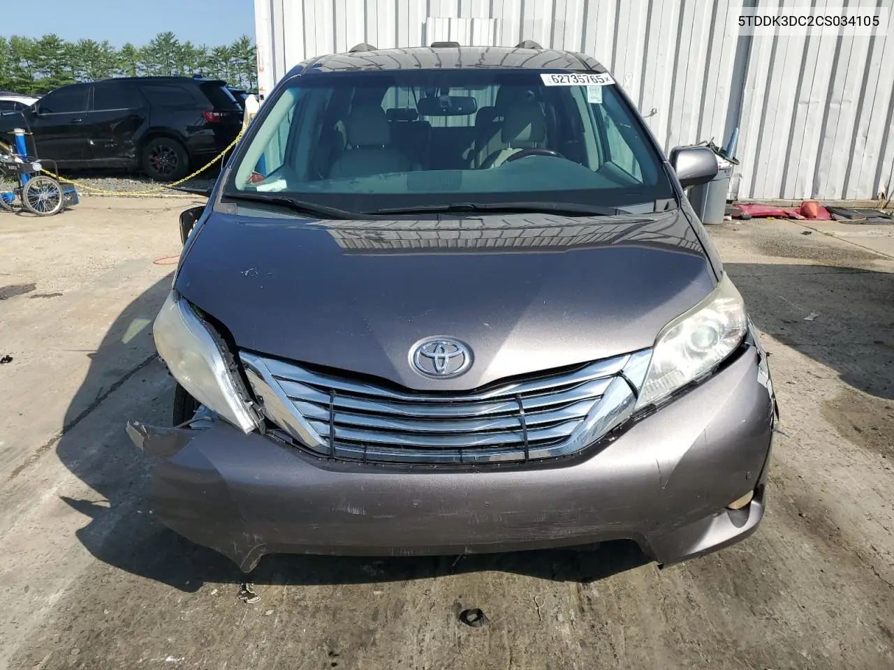 2012 Toyota Sienna Xle VIN: 5TDDK3DC2CS034105 Lot: 62735765