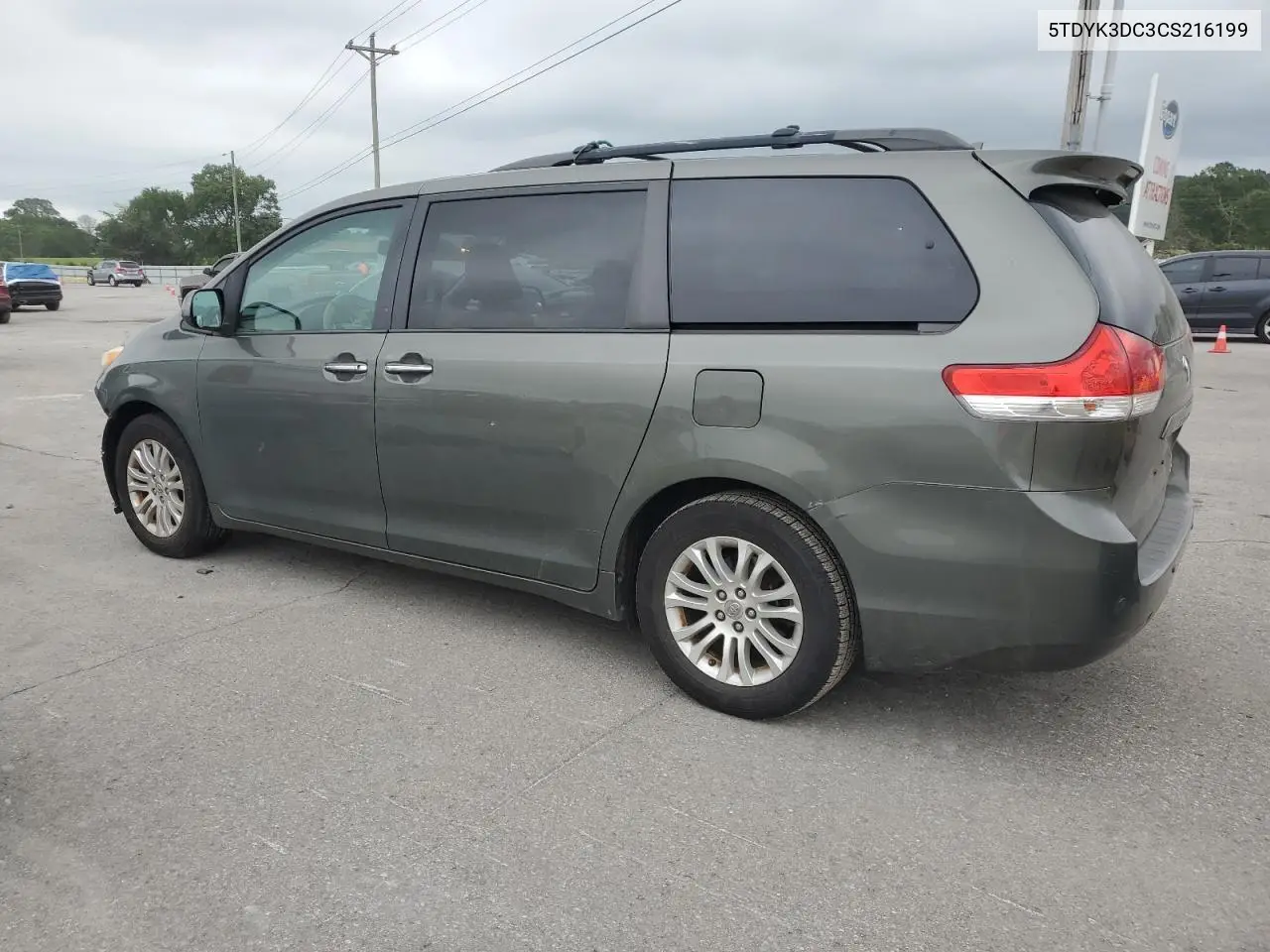 2012 Toyota Sienna Xle VIN: 5TDYK3DC3CS216199 Lot: 62774935