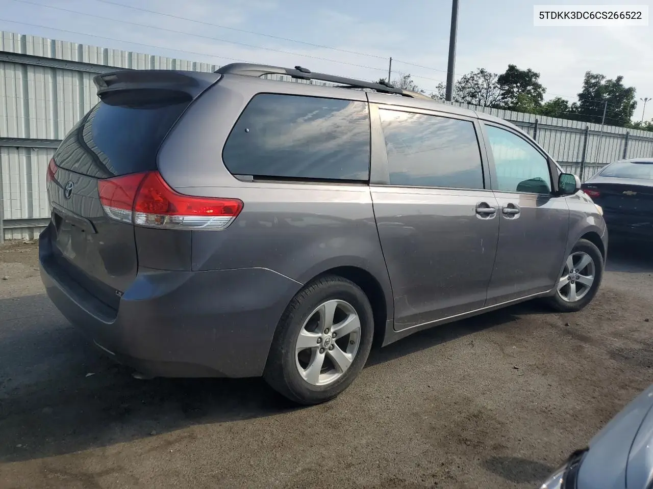 2012 Toyota Sienna Le VIN: 5TDKK3DC6CS266522 Lot: 62788745