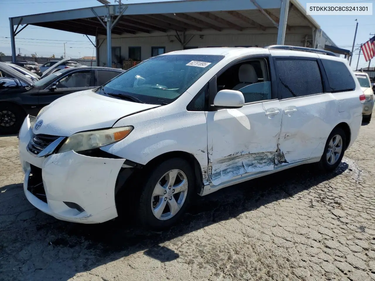 2012 Toyota Sienna Le VIN: 5TDKK3DC8CS241301 Lot: 62791895