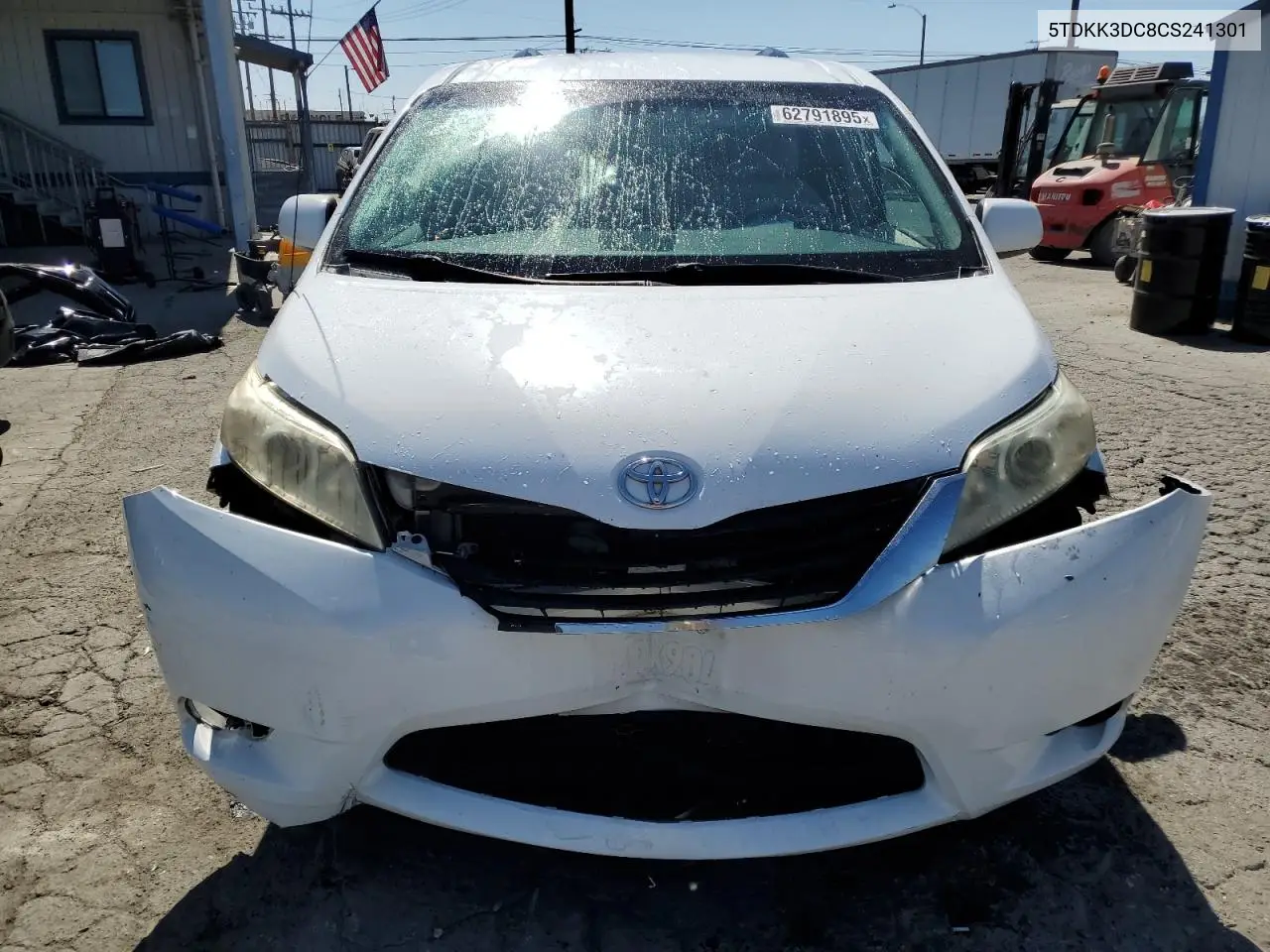 2012 Toyota Sienna Le VIN: 5TDKK3DC8CS241301 Lot: 62791895