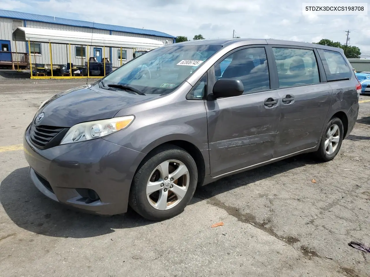 2012 Toyota Sienna VIN: 5TDZK3DCXCS198708 Lot: 62806745