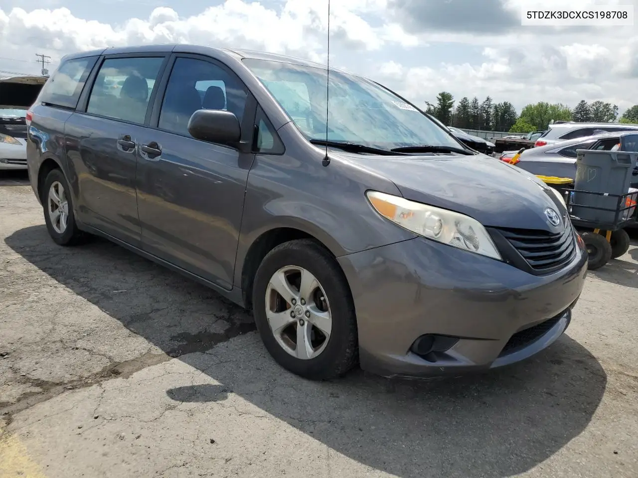 2012 Toyota Sienna VIN: 5TDZK3DCXCS198708 Lot: 62806745