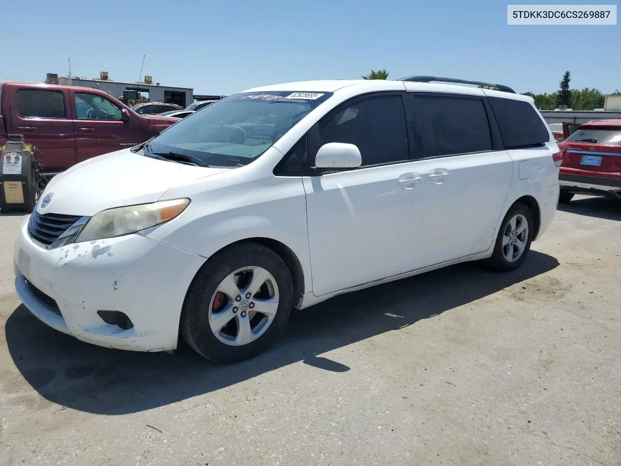 2012 Toyota Sienna Le VIN: 5TDKK3DC6CS269887 Lot: 62928695