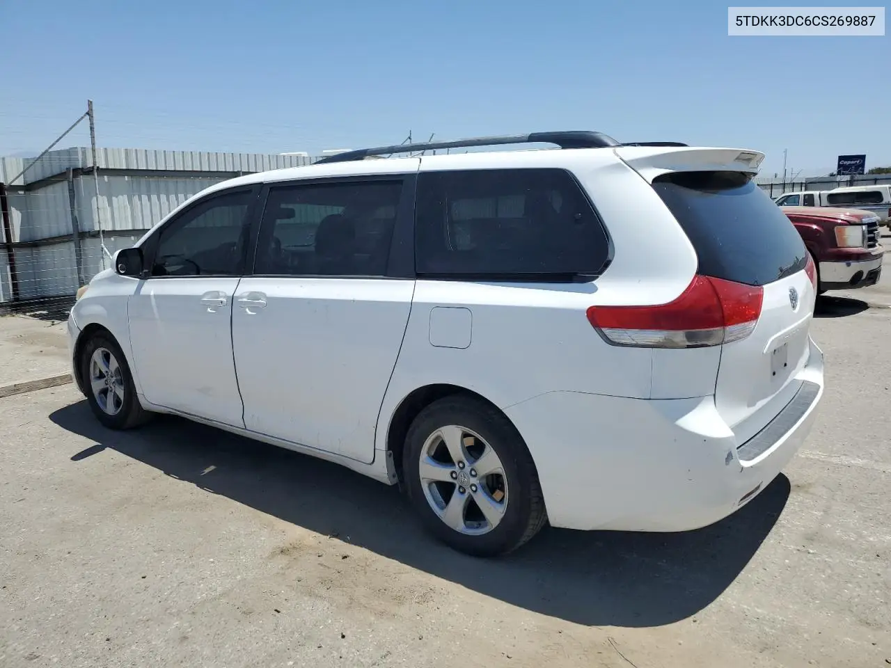 2012 Toyota Sienna Le VIN: 5TDKK3DC6CS269887 Lot: 62928695