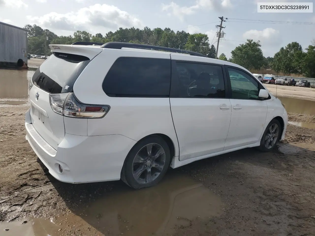 2012 Toyota Sienna Sport VIN: 5TDXK3DC3CS238991 Lot: 63030205