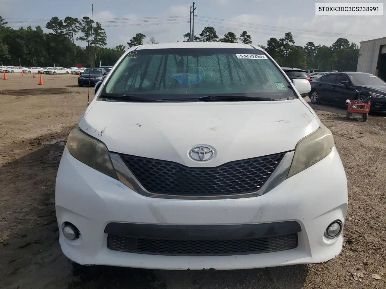 2012 Toyota Sienna Sport VIN: 5TDXK3DC3CS238991 Lot: 63030205