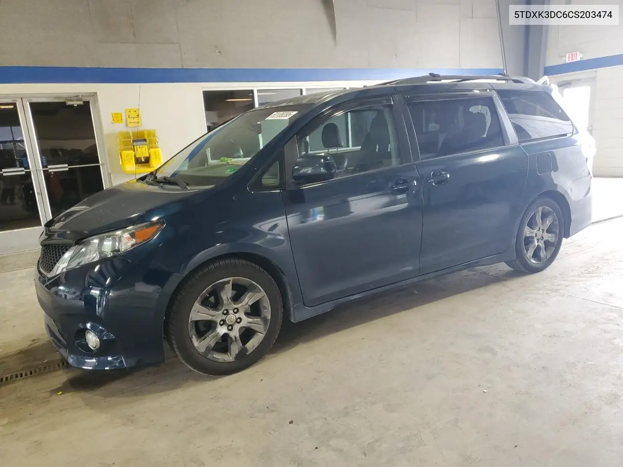 2012 Toyota Sienna Sport VIN: 5TDXK3DC6CS203474 Lot: 63109395