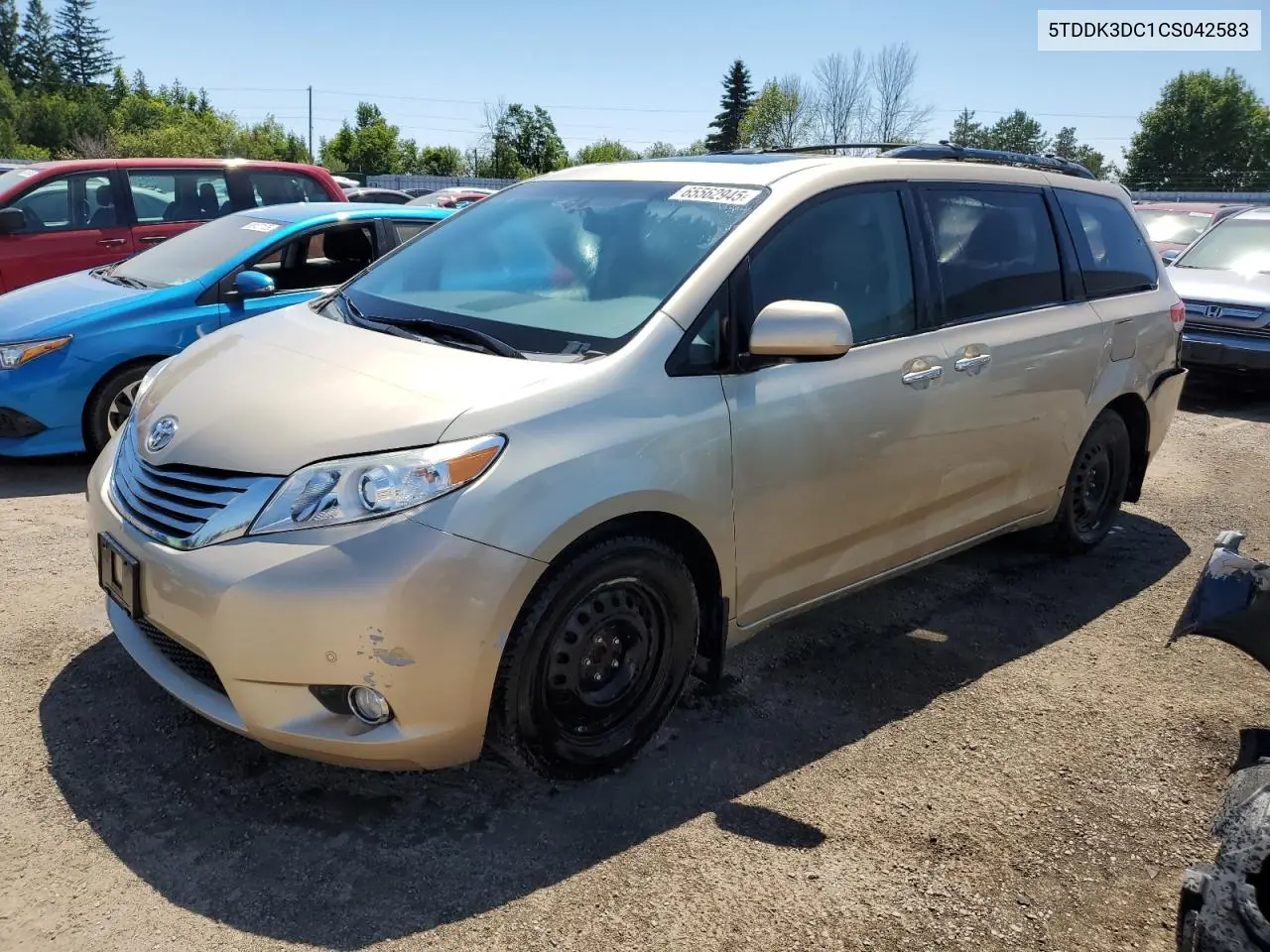 2012 Toyota Sienna Xle VIN: 5TDDK3DC1CS042583 Lot: 65562945