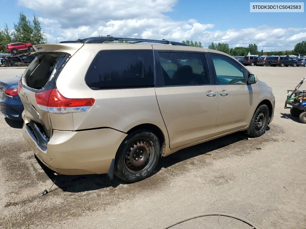 2012 Toyota Sienna Xle VIN: 5TDDK3DC1CS042583 Lot: 65562945