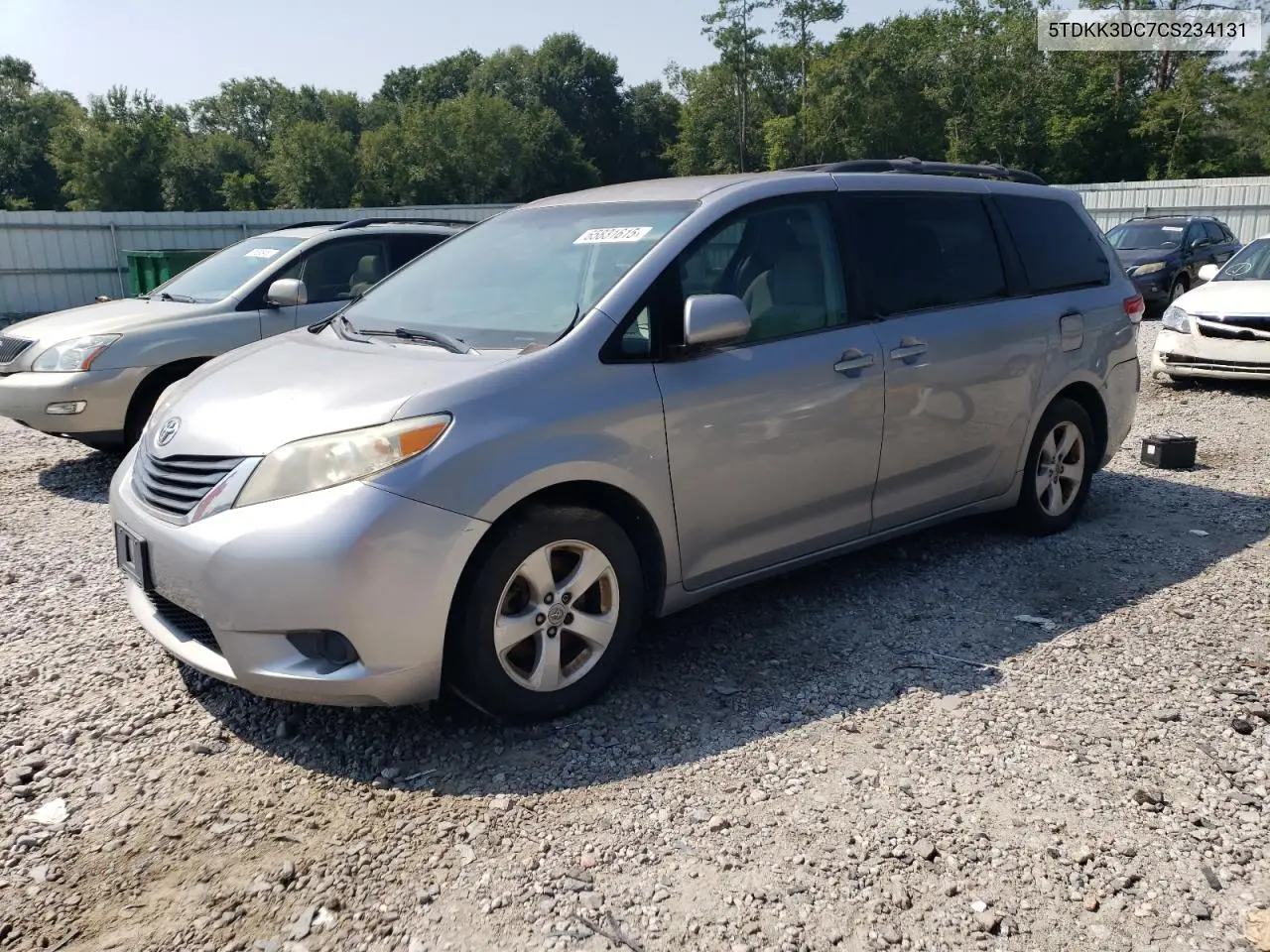 2012 Toyota Sienna Le VIN: 5TDKK3DC7CS234131 Lot: 65831615
