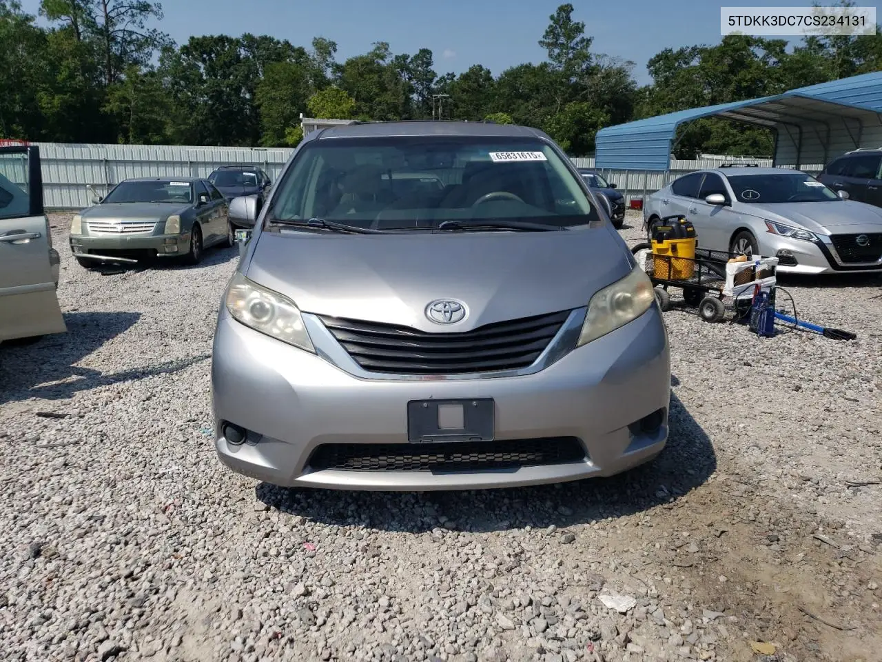 2012 Toyota Sienna Le VIN: 5TDKK3DC7CS234131 Lot: 65831615
