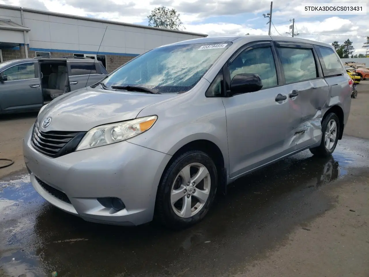 2012 Toyota Sienna Base VIN: 5TDKA3DC6CS013431 Lot: 65879485