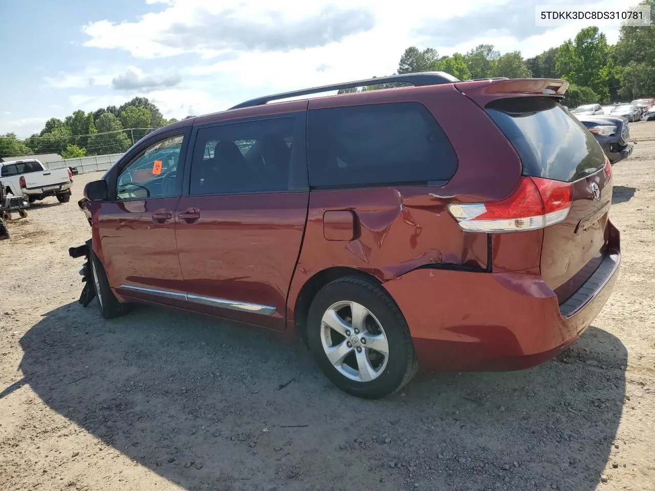 5tdkk3dc8ds310781 5TDKK3DC8DS310781 2013 Toyota Sienna Le
