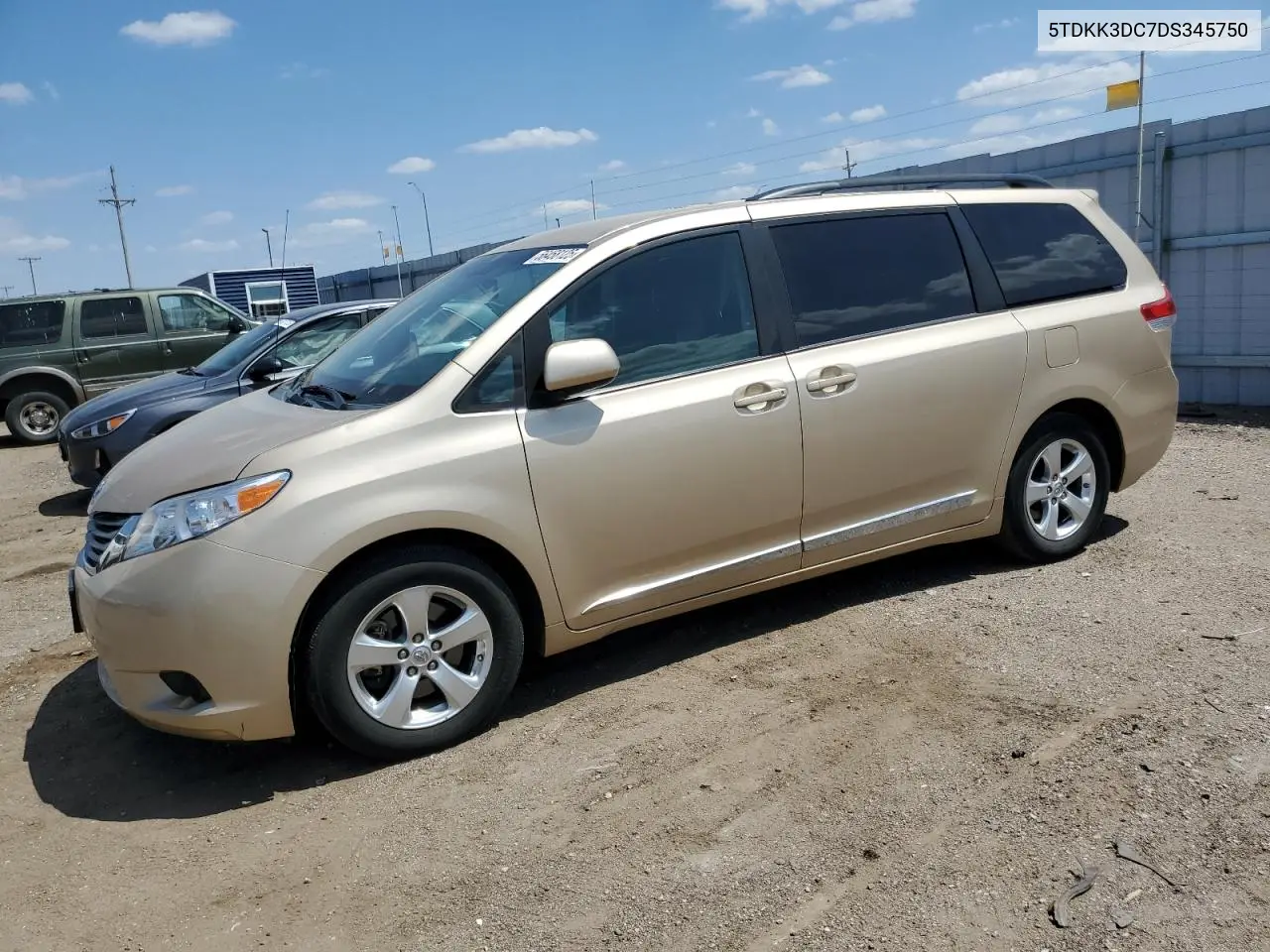 2013 Toyota Sienna Le VIN: 5TDKK3DC7DS345750 Lot: 56458125