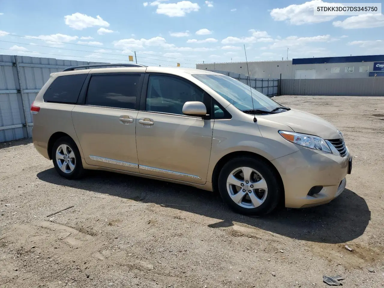 2013 Toyota Sienna Le VIN: 5TDKK3DC7DS345750 Lot: 56458125