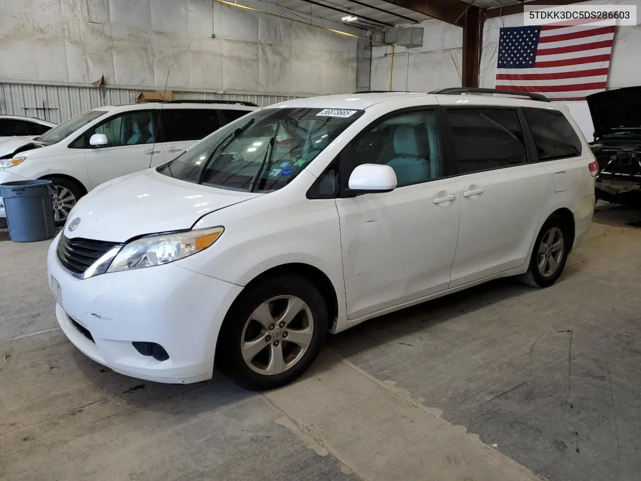 2013 Toyota Sienna Le VIN: 5TDKK3DC5DS286603 Lot: 56873665